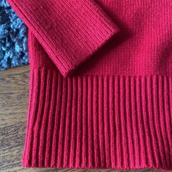 Philosophy Crew Neck Super Soft Trim Ribbed Red Sweater Size X Large - Picture 4 of 10